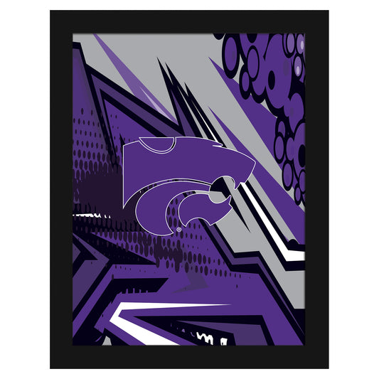 Kansas State Wildcats 12" x 16" Team Comic Framed Art Print