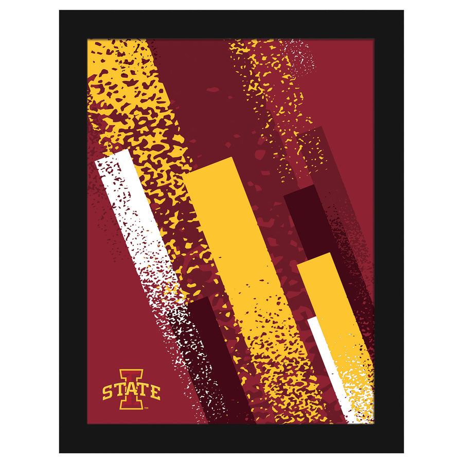 Iowa State Cyclones 12" x 16" Team Color Framed Art Print