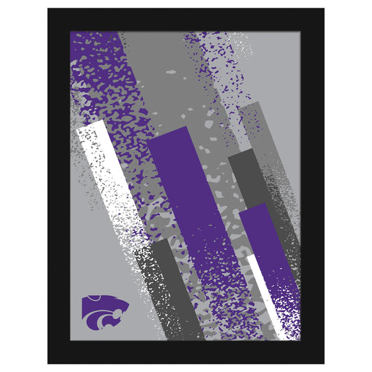 Kansas State Wildcats 12" x 16" Team Color Framed Art Print