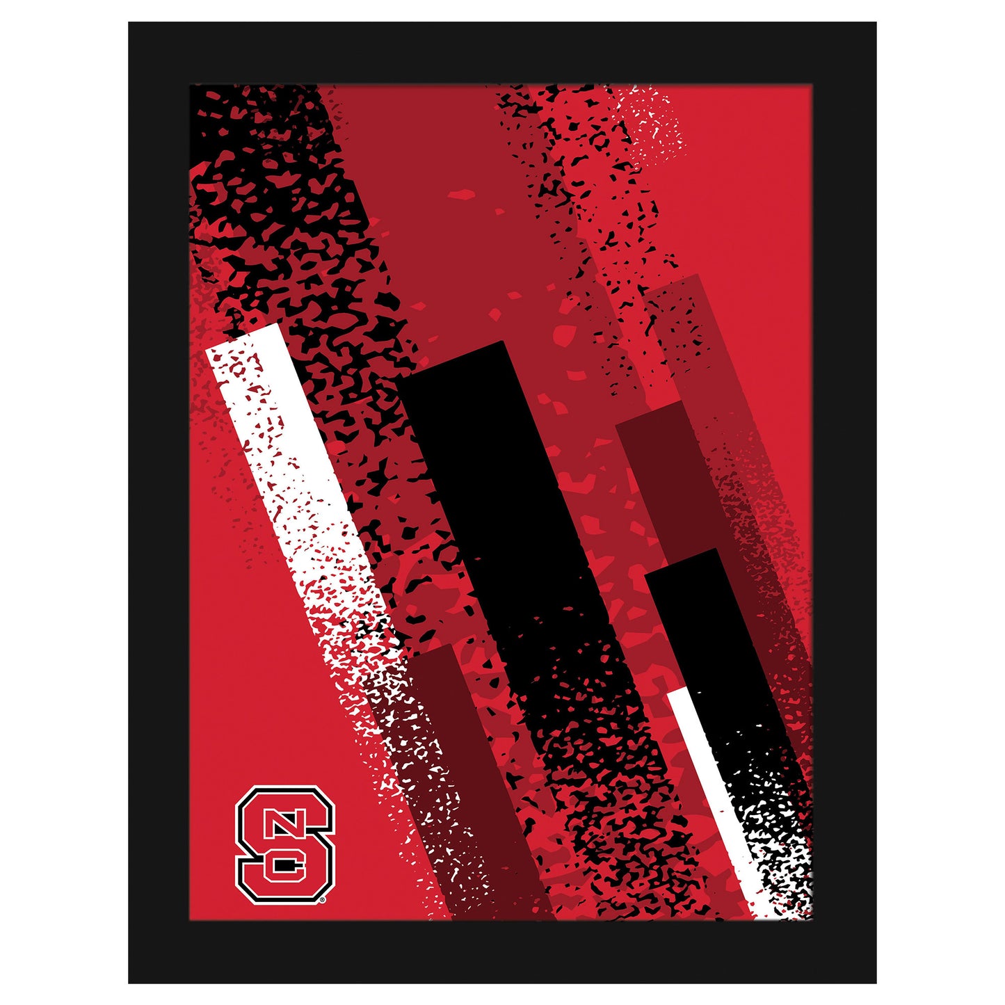 NC State Wolfpack 12" x 16" Team Color Framed Art Print