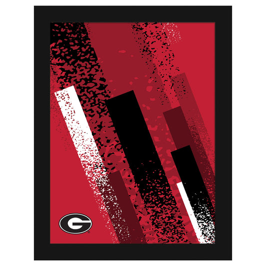 Georgia Bulldogs 12" x 16" Team Color Framed Art Print