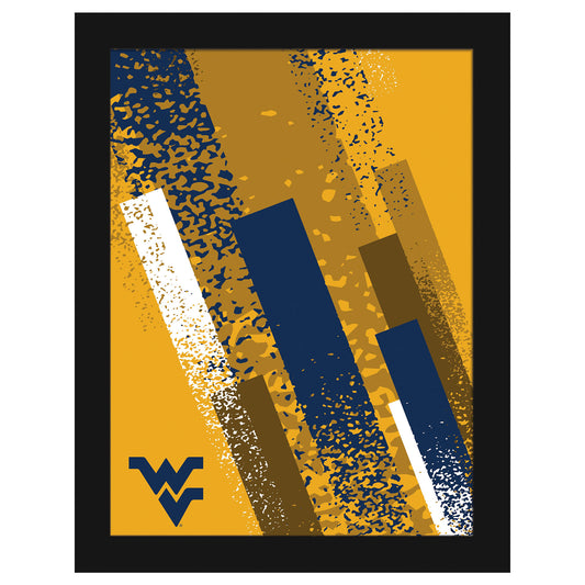 West Virginia Mountaineers 12" x 16" Team Color Framed Art Print