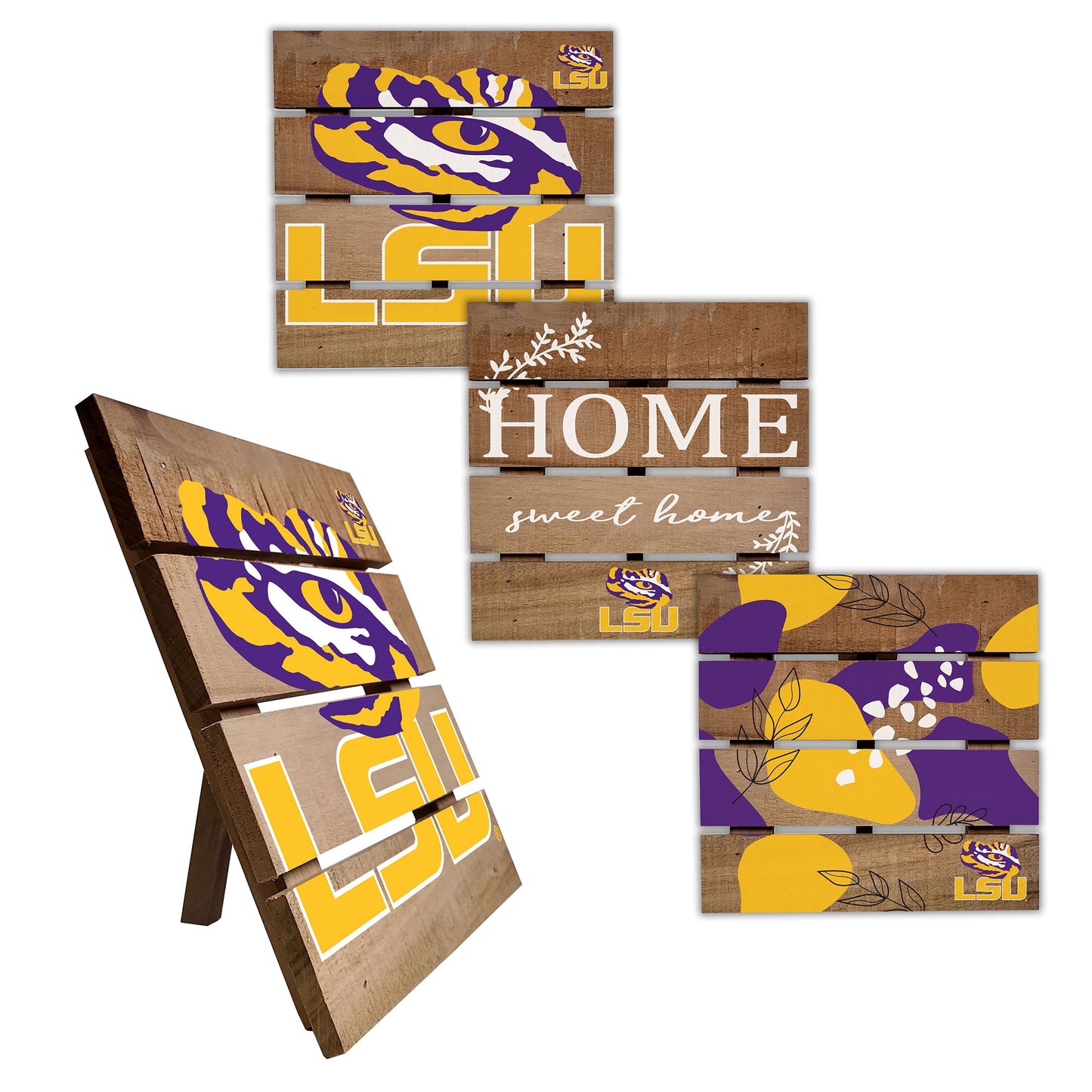LSU Tigers Four-Piece Hot Plate Set