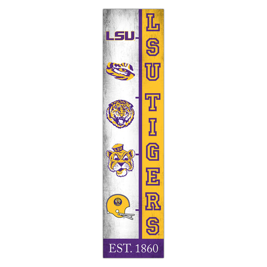 LSU Tigers 6" x 24" Progression Wood Sign