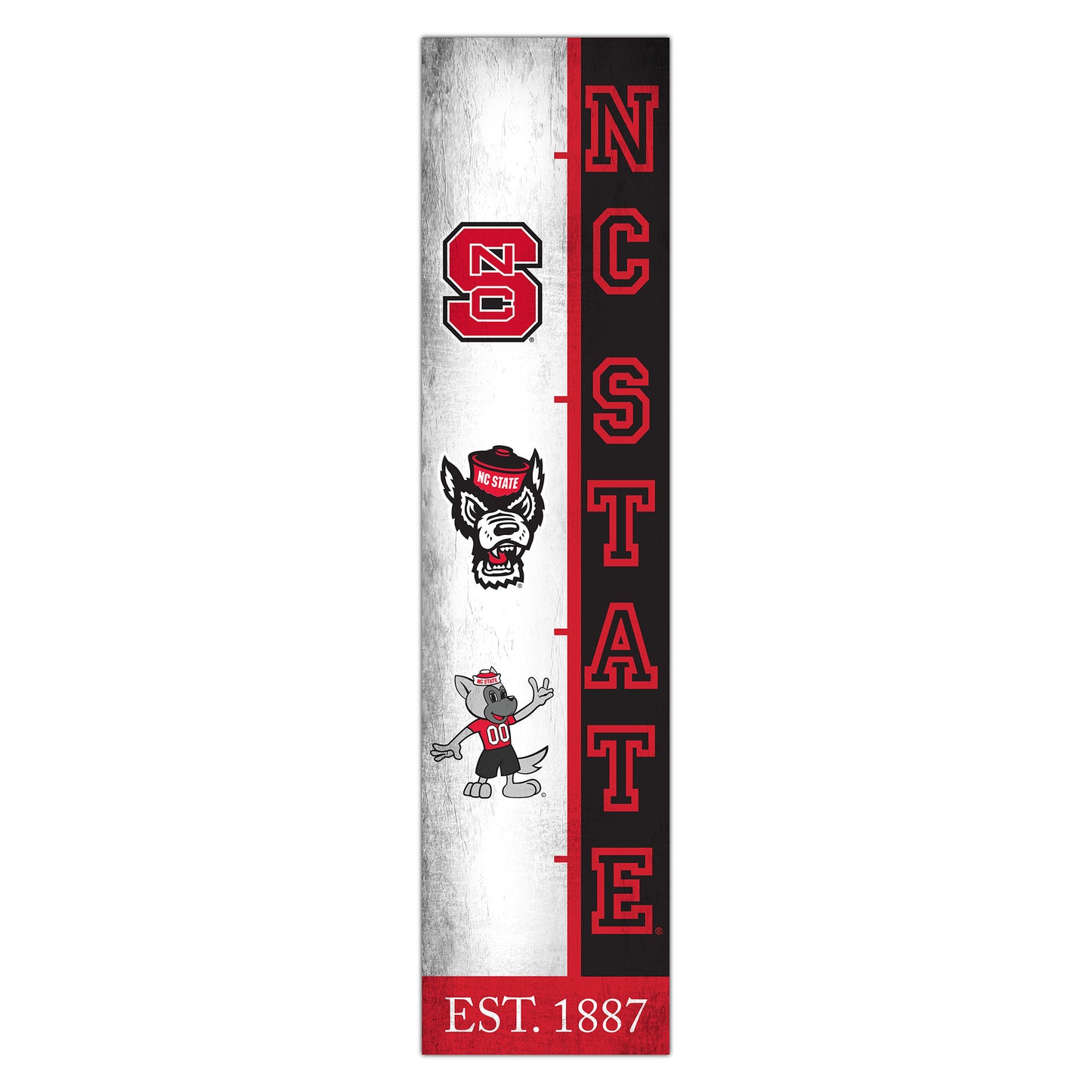 NC State Wolfpack 6" x 24" Progression Wood Sign