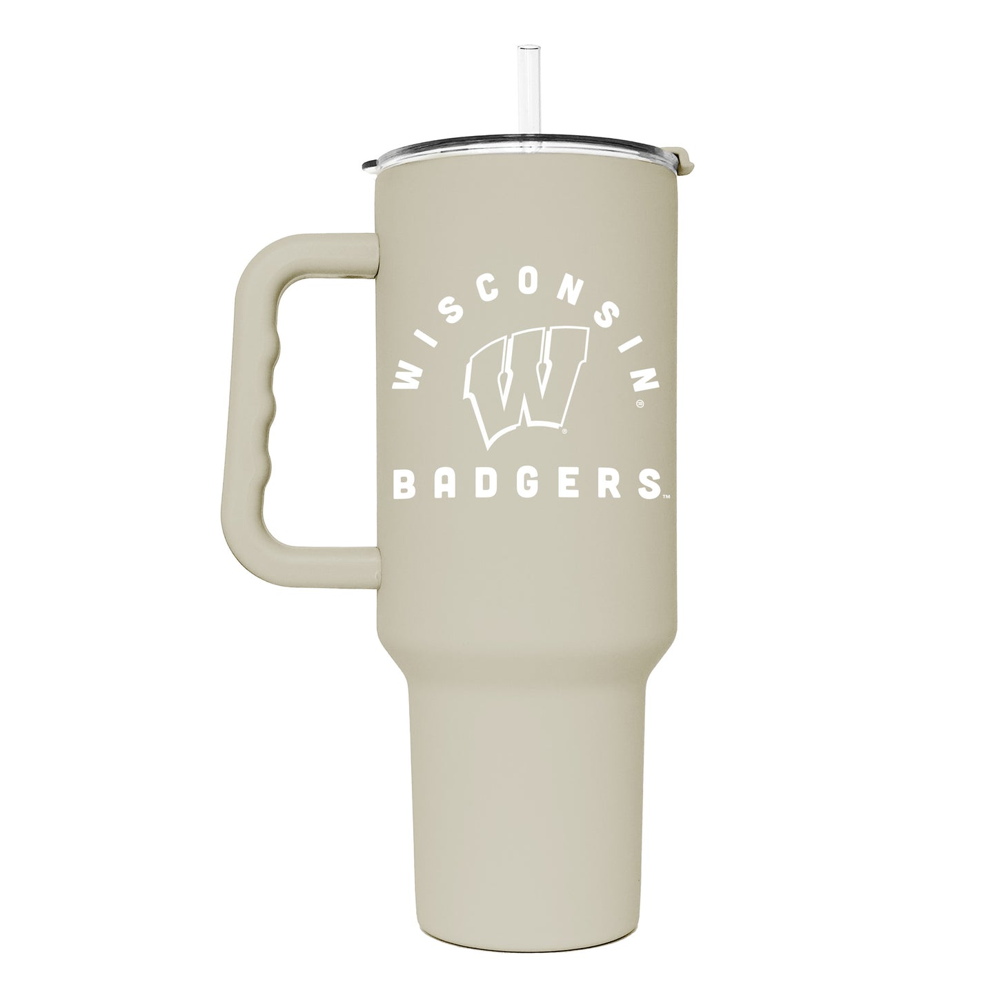 Wisconsin Badgers 40oz. Sand Soft Touch Tumbler