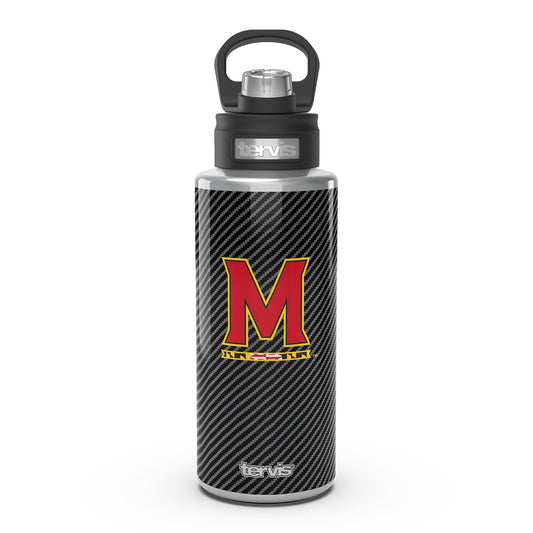 Tervis Maryland Terrapins 32oz. Carbon Fiber Wide Mouth Water Bottle