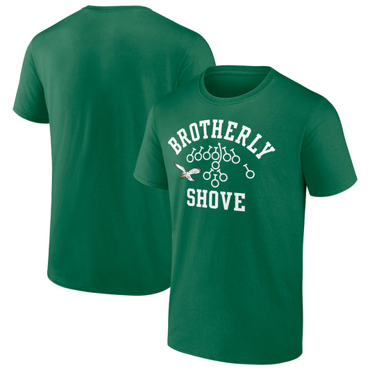 Brotherly Shove Men's Fanatics Kelly Green Philadelphia Eagles T-Shirt