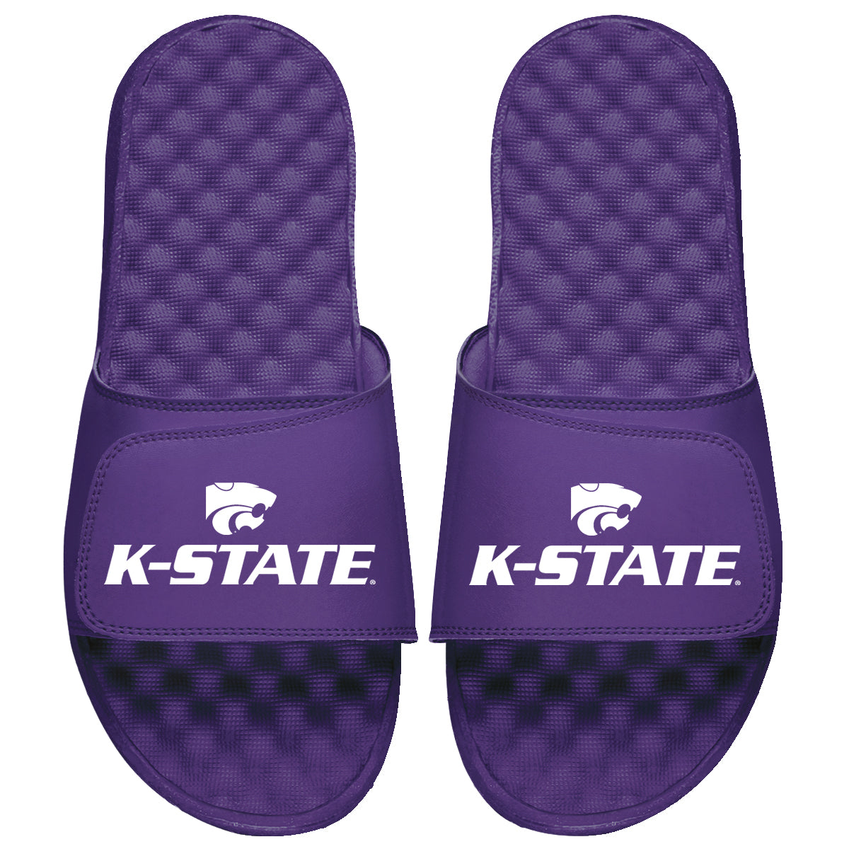 Men's ISlide  Kansas State Wildcats Stacked Logo Slide Sandals