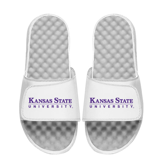 Youth ISlide  Kansas State Wildcats Wordmark Stack Slide Sandals