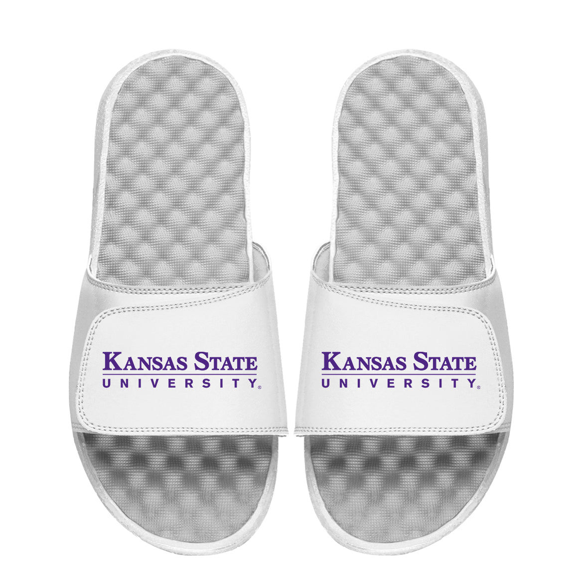 Men's ISlide  Kansas State Wildcats Wordmark Stack Slide Sandals