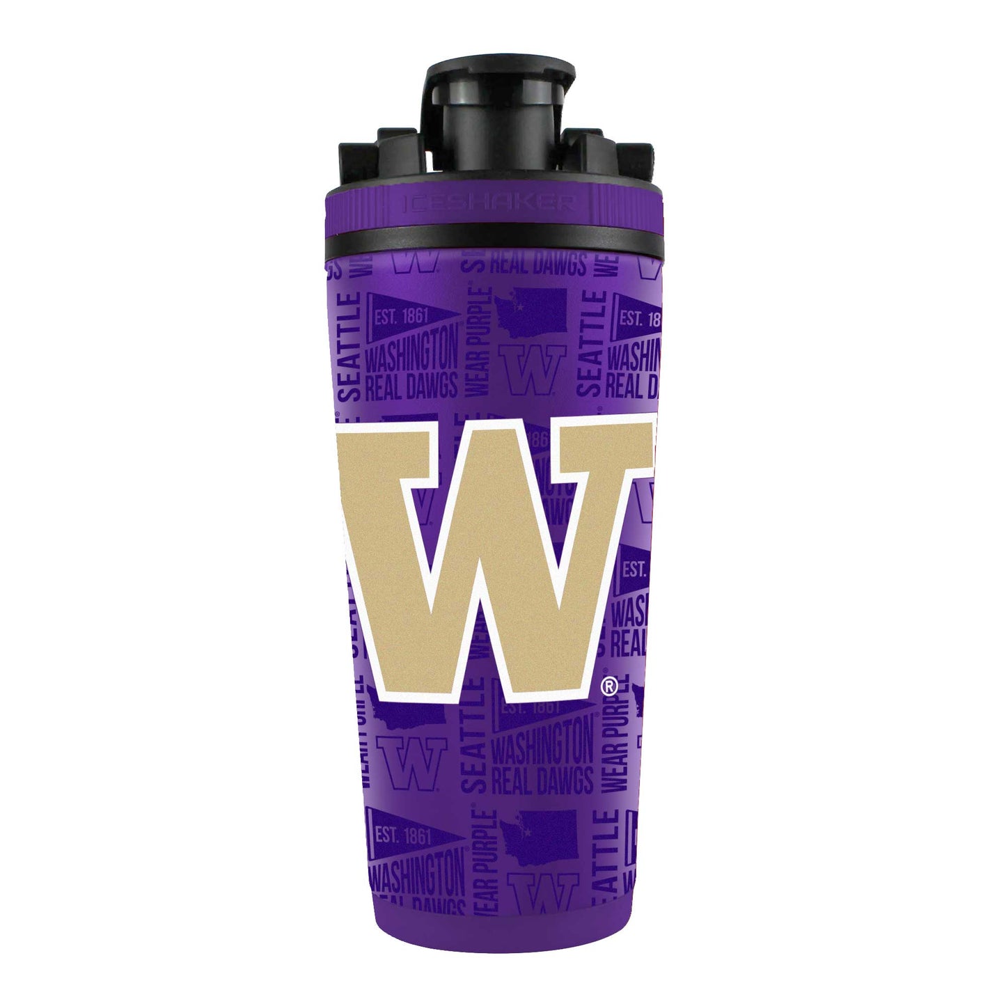 WinCraft Washington Huskies 26oz. 4D Stainless Steel Ice Shaker Bottle