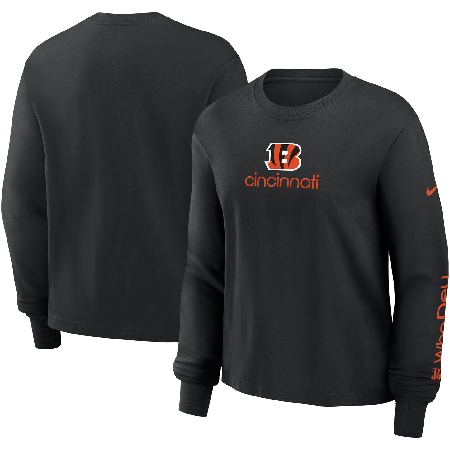 Women's Nike Black Cincinnati Bengals Boxy Long Sleeve T-Shirt