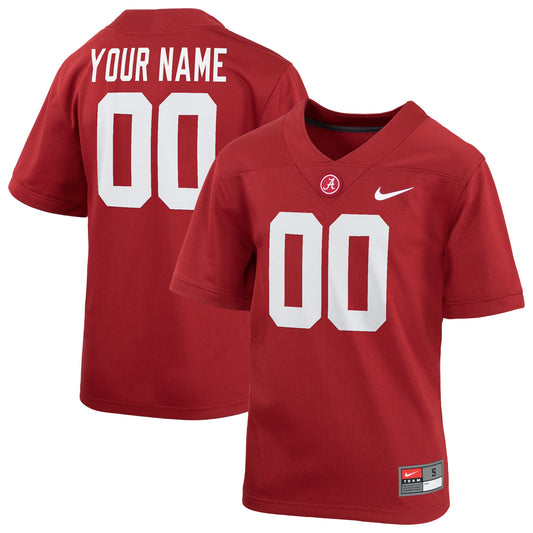 Youth Nike  Crimson Alabama Crimson Tide  Custom Football Game Jersey