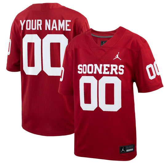 Youth Nike  Crimson Oklahoma Sooners  Custom Football Game Jersey