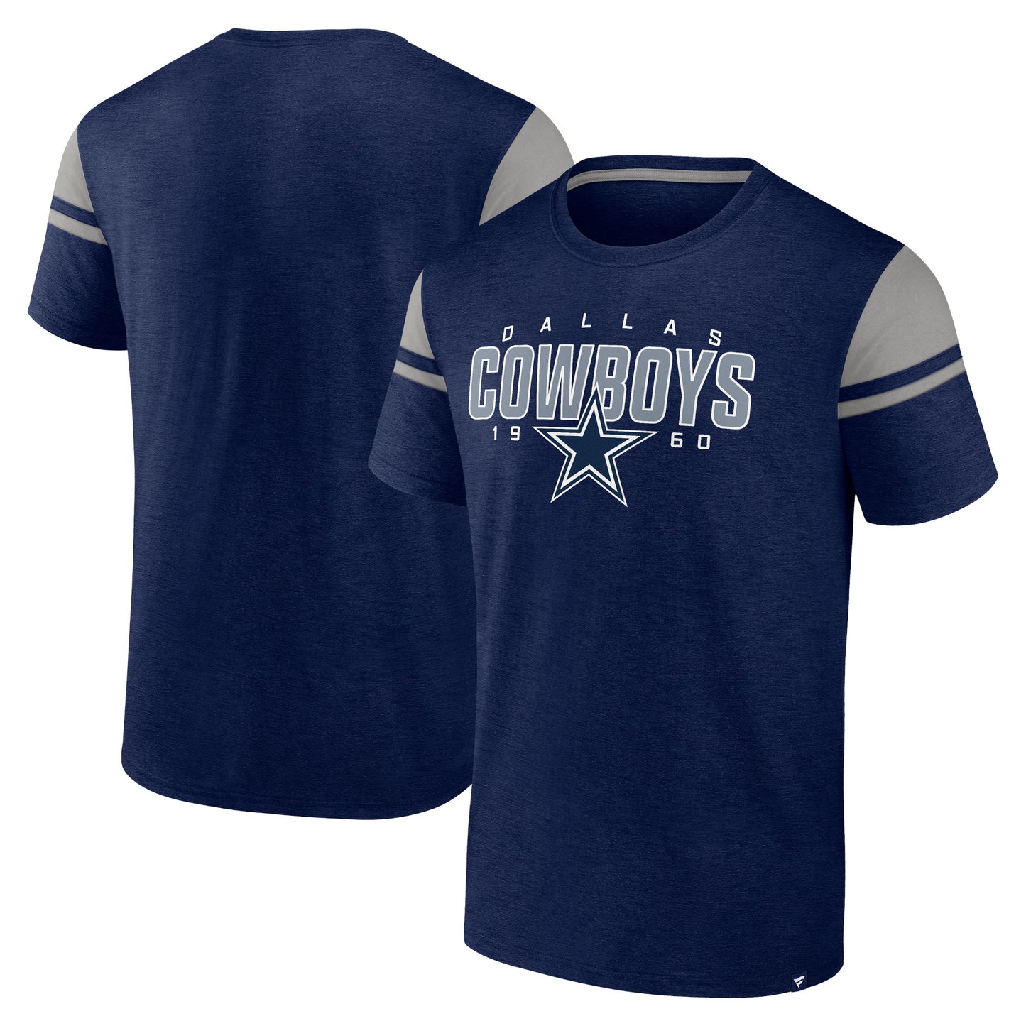 Men's Fanatics Navy Dallas Cowboys Old School Play Slub T-Shirt