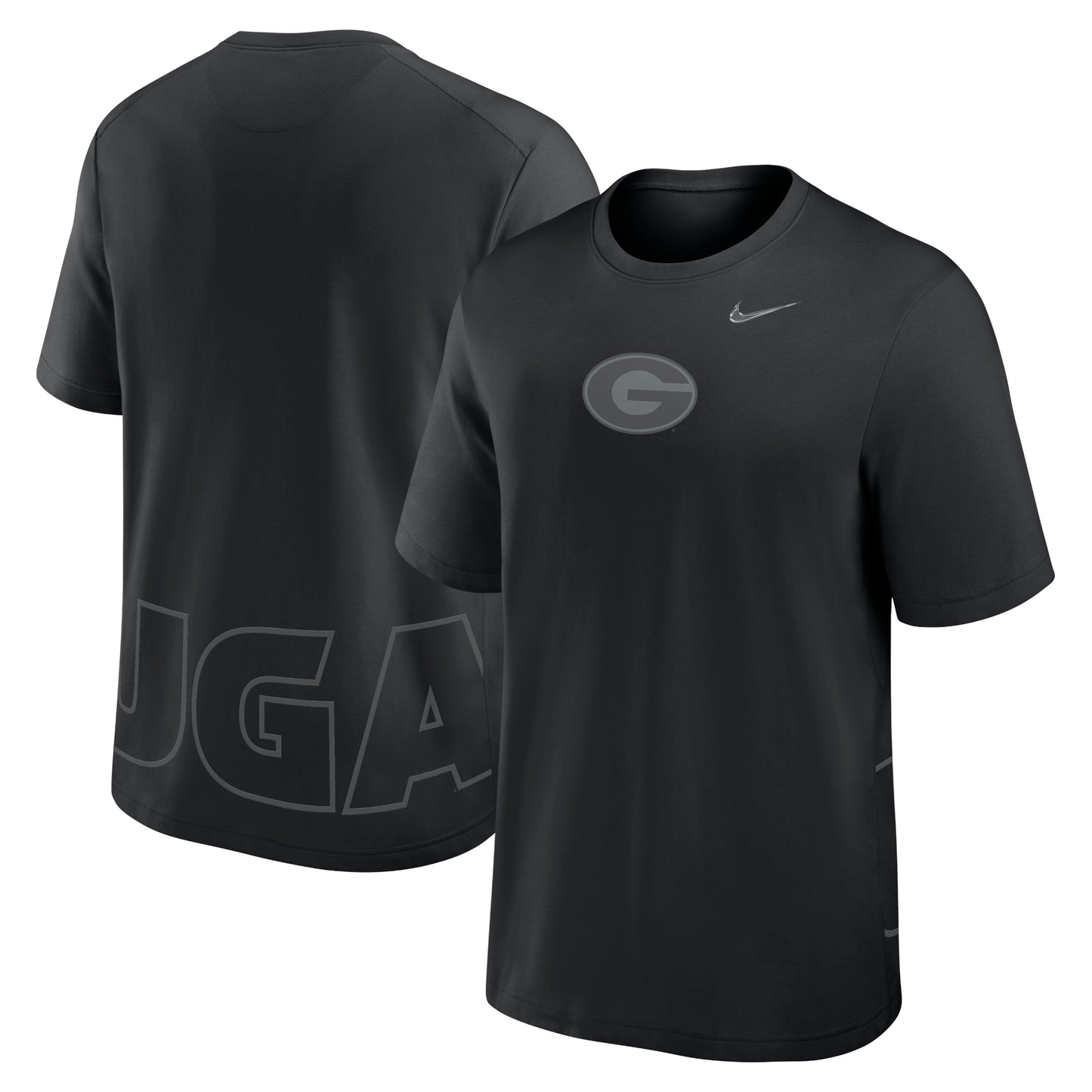 Men's Nike Black Georgia Bulldogs Primary Statement Two-Hit Performance T-Shirt