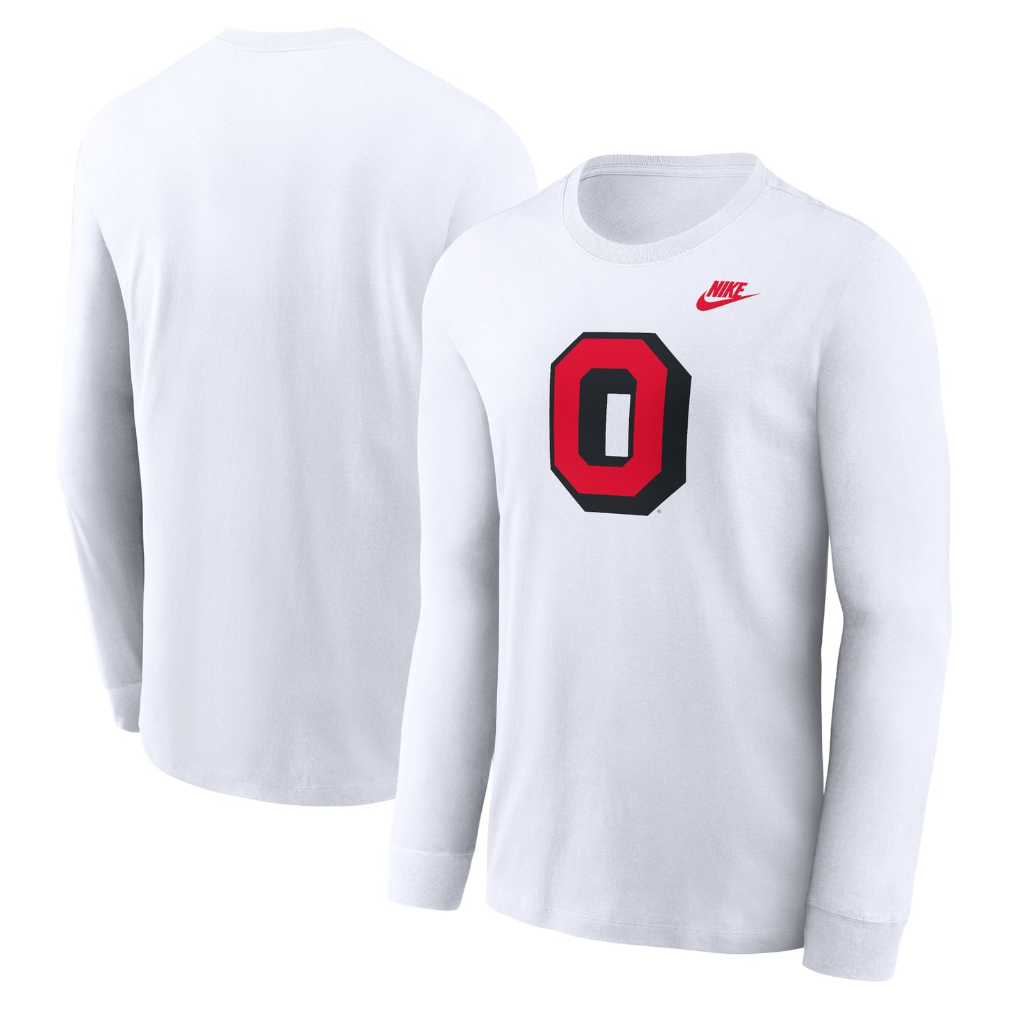 Men's Nike White Ohio State Buckeyes Legacy Primary Logo Long Sleeve T-Shirt