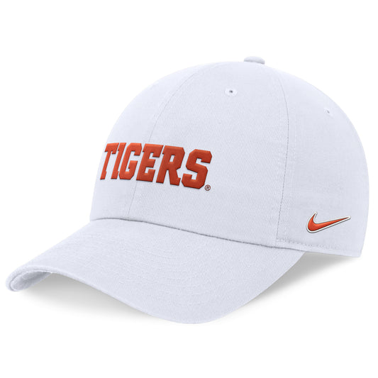 Men's Nike White Clemson Tigers 2024 On-Field Club Adjustable Hat