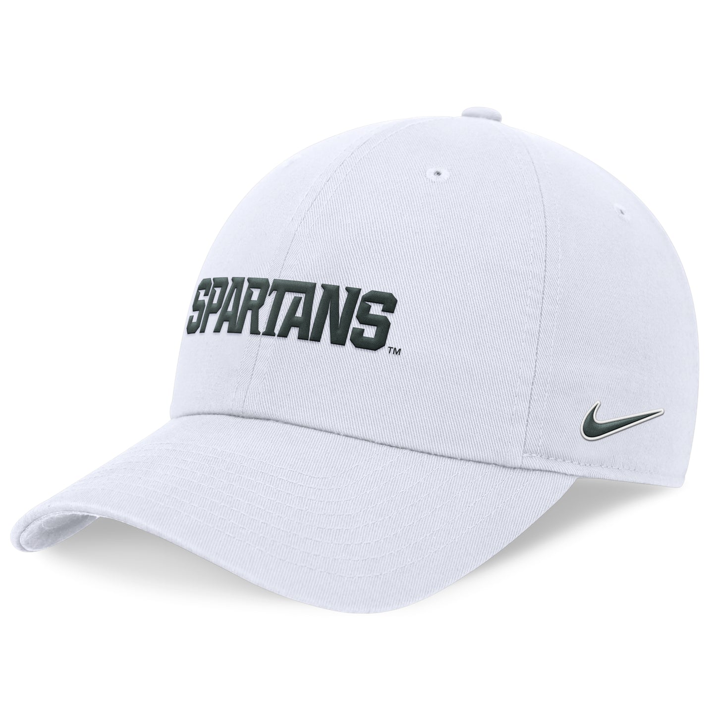 Men's Nike White Michigan State Spartans 2024 On-Field Club Adjustable Hat