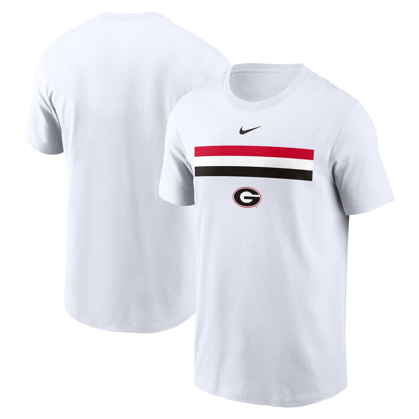 Men's Nike White Georgia Bulldogs Campus Pattern T-Shirt