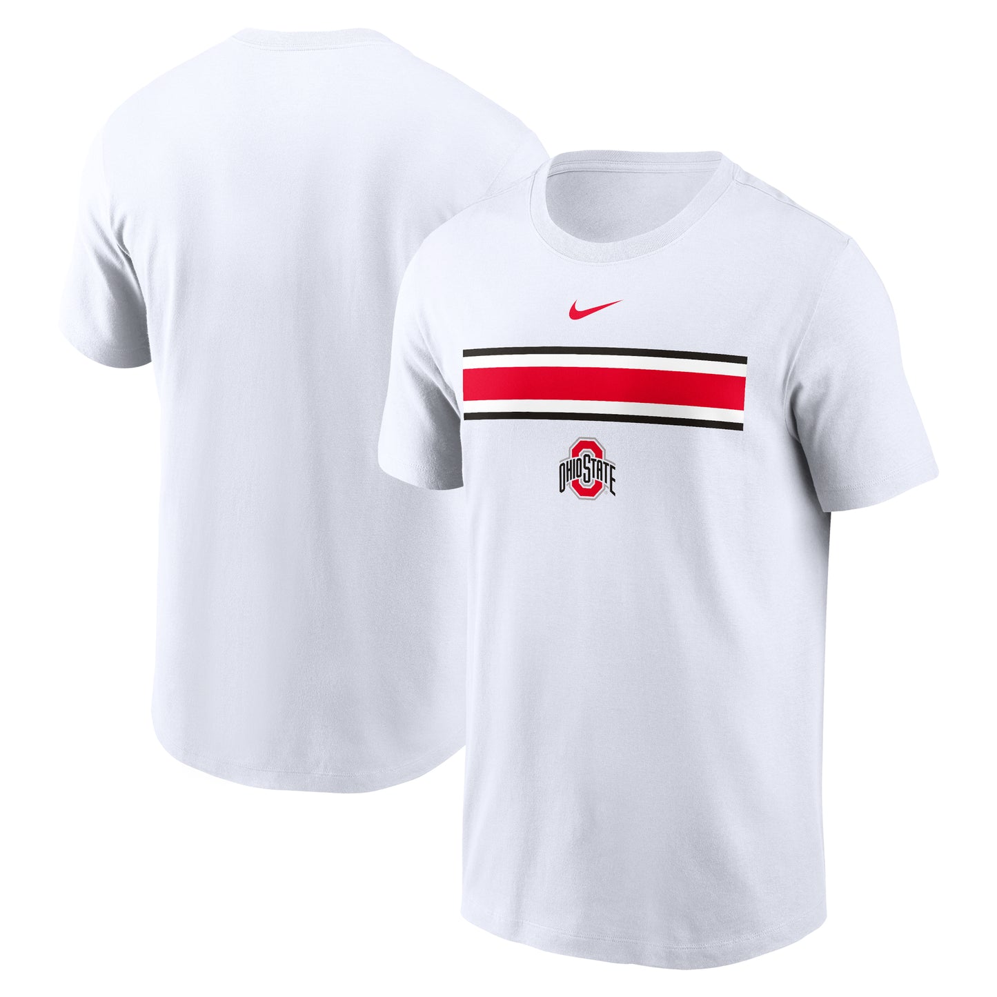 Men's Nike White Ohio State Buckeyes Campus Pattern T-Shirt