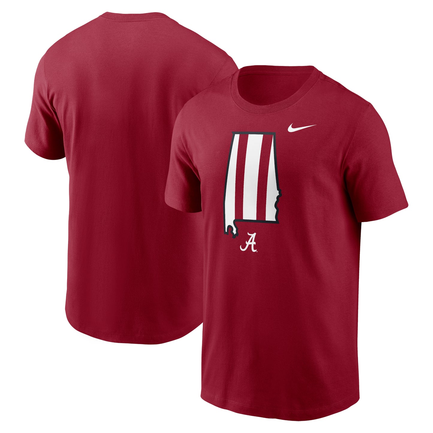 Men's Nike Crimson Alabama Crimson Tide Campus State Shape T-Shirt