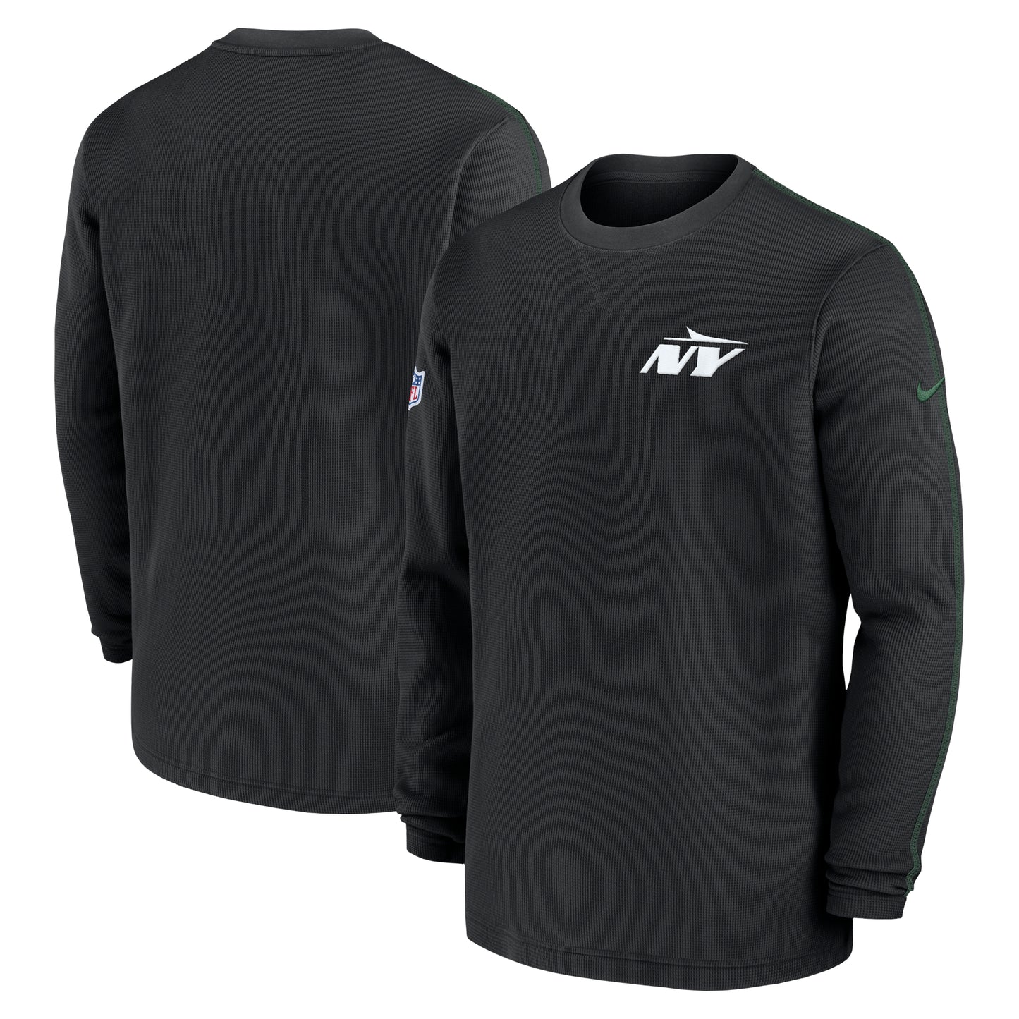 Men's Nike Black New York Jets 2024 Sideline Coaches Long Sleeve Top