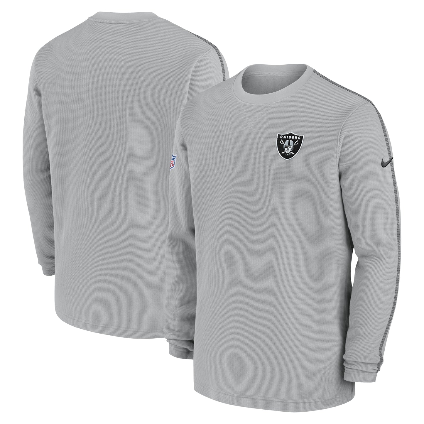 Men's Nike Gray Las Vegas Raiders 2024 Sideline Coaches Long Sleeve Top