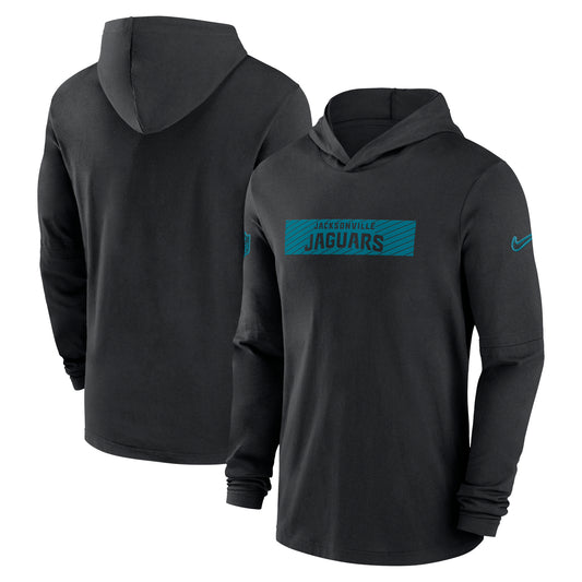 Men's Nike Black Jacksonville Jaguars Sideline Hoodie Performance Long Sleeve T-Shirt