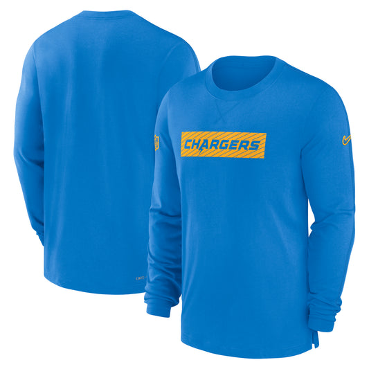 Men's Nike Powder Blue Los Angeles Chargers Sideline Player Performance Long Sleeve T-Shirt