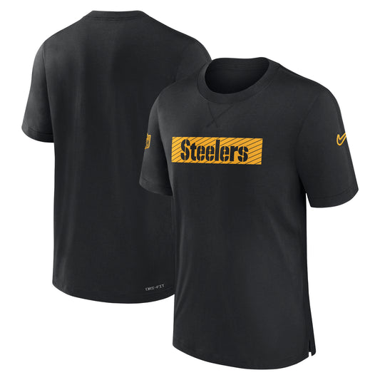 Men's Nike Black Pittsburgh Steelers Sideline Player Performance T-Shirt