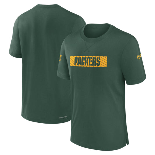 Men's Nike Green Green Bay Packers Sideline Player Performance T-Shirt