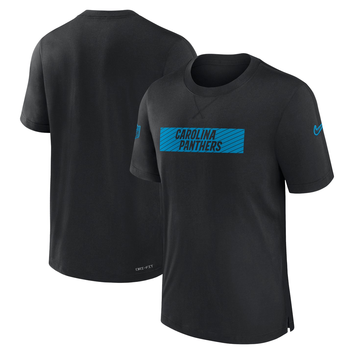 Men's Nike Black Carolina Panthers Sideline Player Performance T-Shirt