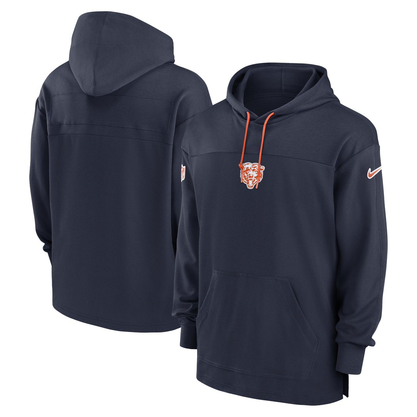 Men's Nike Navy Chicago Bears Sideline Jersey Performance Pullover Hoodie