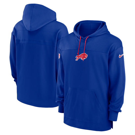 Men's Nike Royal Buffalo Bills Sideline Jersey Performance Pullover Hoodie