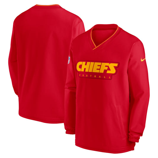 Men's Nike Red Kansas City Chiefs Sideline Pullover Wind Shirt