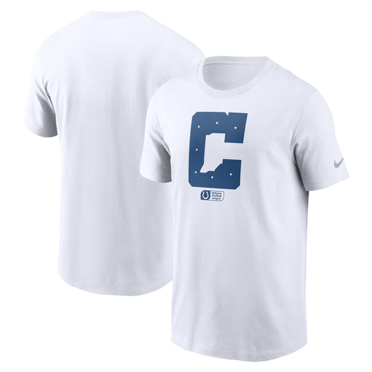 Men's Nike White Indianapolis Colts Faded Essential T-Shirt