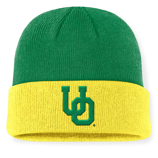 Men's Nike Green/Yellow Oregon Ducks Legacy Terra Cuffed Knit Hat