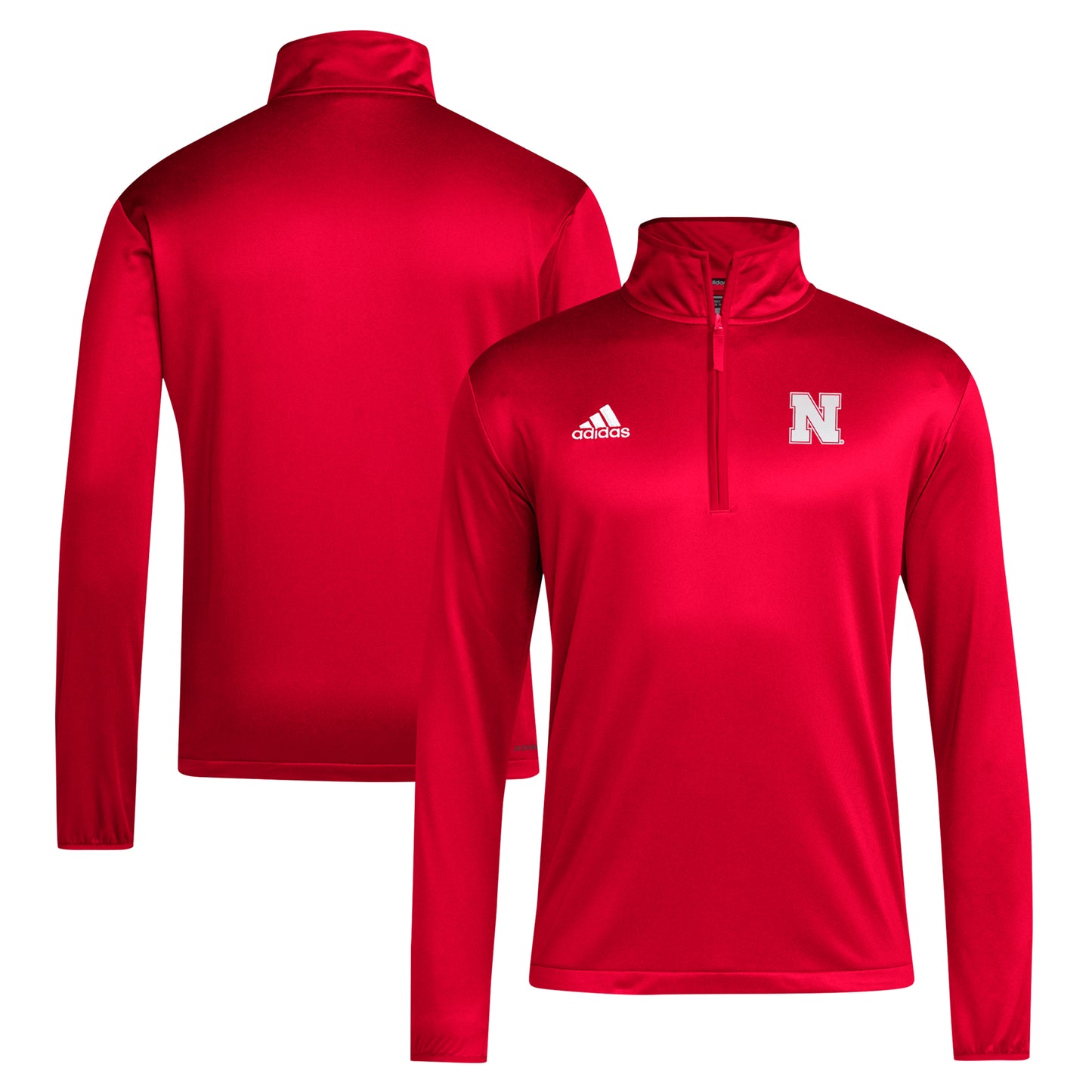 Men's adidas Scarlet Nebraska Huskers Coaches Sideline Quarter-Zip Top