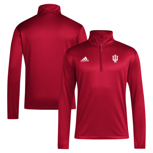 Men's adidas Crimson Indiana Hoosiers Coaches Sideline Quarter-Zip Top