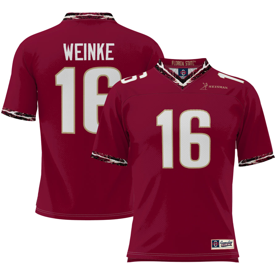 Men's Chris Weinke Garnet Florida State Seminoles Heisman Football Jersey
