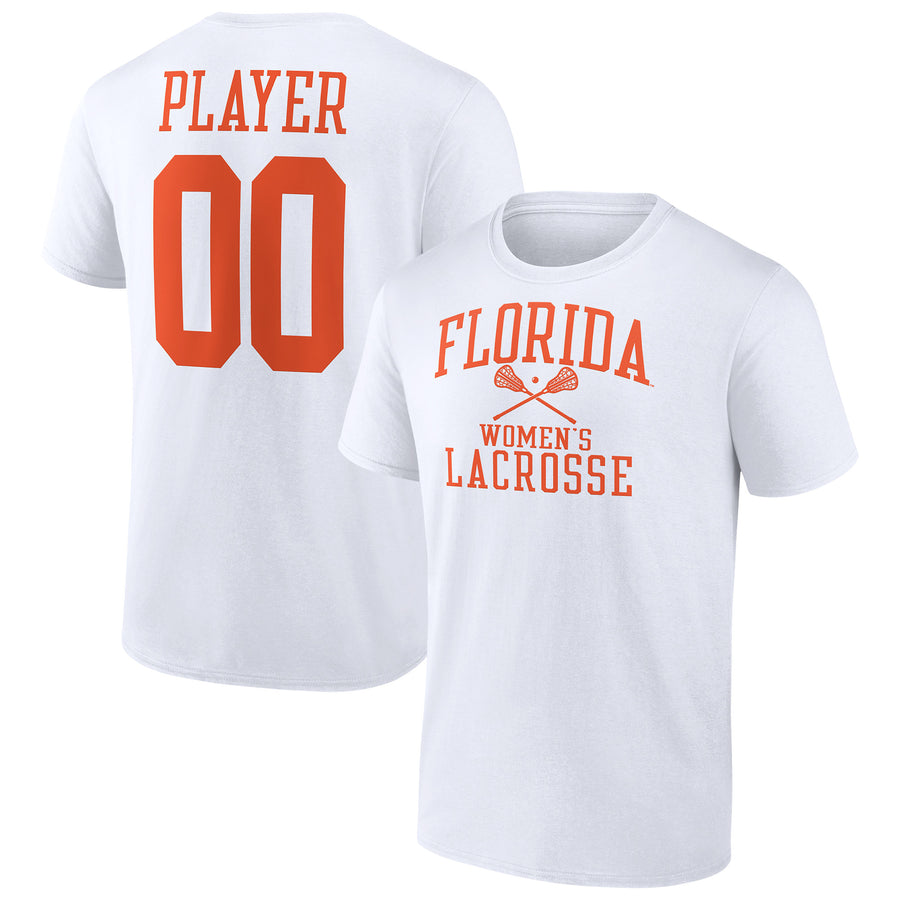 Men's  White Florida Gators Women's Lacrosse Pick-A-Player NIL Gameday Tradition T-Shirt