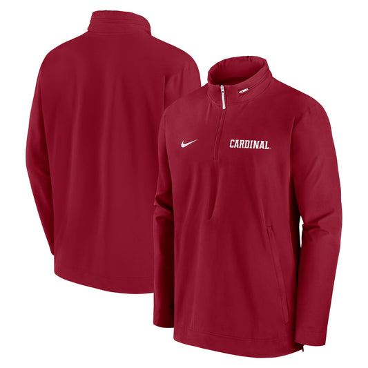 Men's Nike Cardinal Stanford Cardinal Sideline Coaches Quarter-Zip Jacket