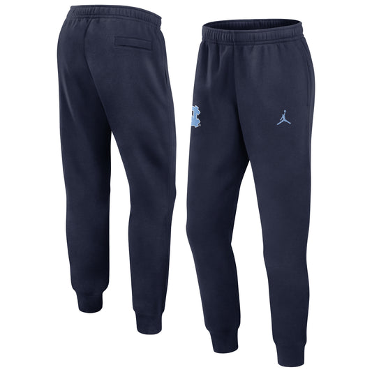 Men's Jordan Brand Navy North Carolina Tar Heels Sideline Club Fleece Joggers