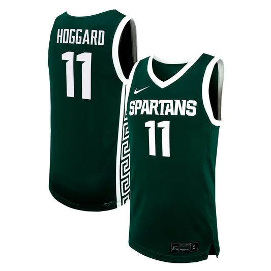 Men's Nike AJ Hoggard Green Michigan State Spartans NIL Basketball Replica Player Jersey