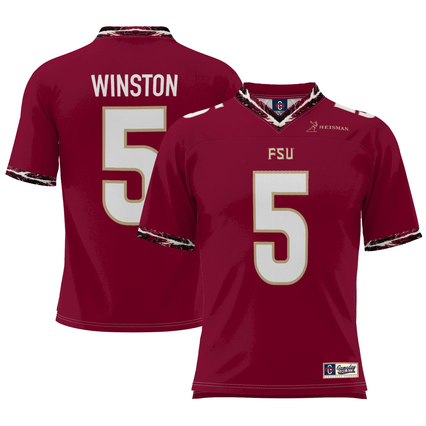 Youth GameDay Greats Jameis Winston Garnet Florida State Seminoles  Heisman Football Jersey