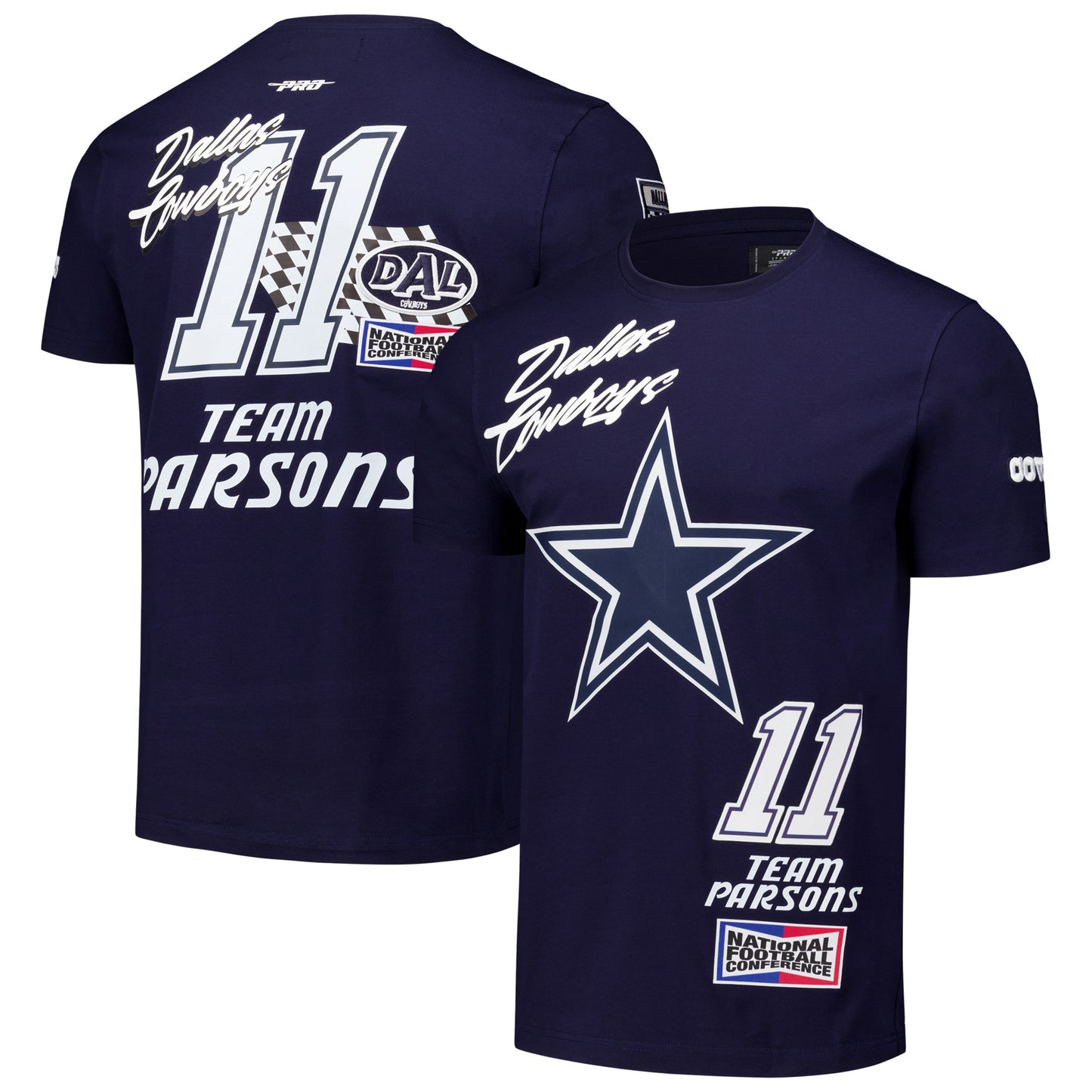 Men's Pro Standard Micah Parsons Navy Dallas Cowboys Fast Lane Name & Number Player T-Shirt