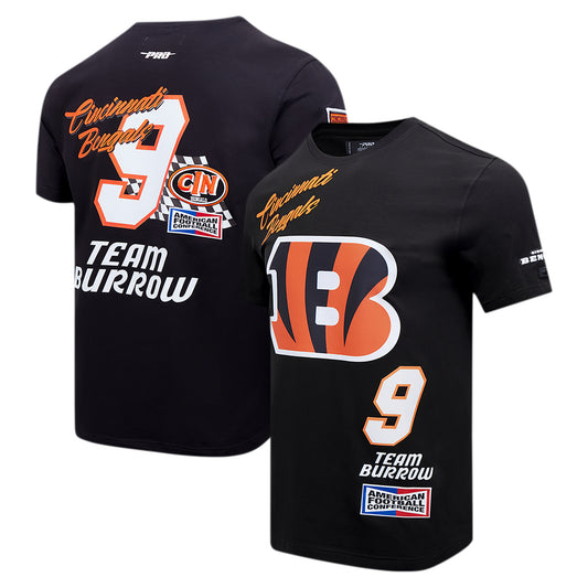 Men's Pro Standard Joe Burrow Black Cincinnati Bengals Fast Lane Name & Number Player T-Shirt