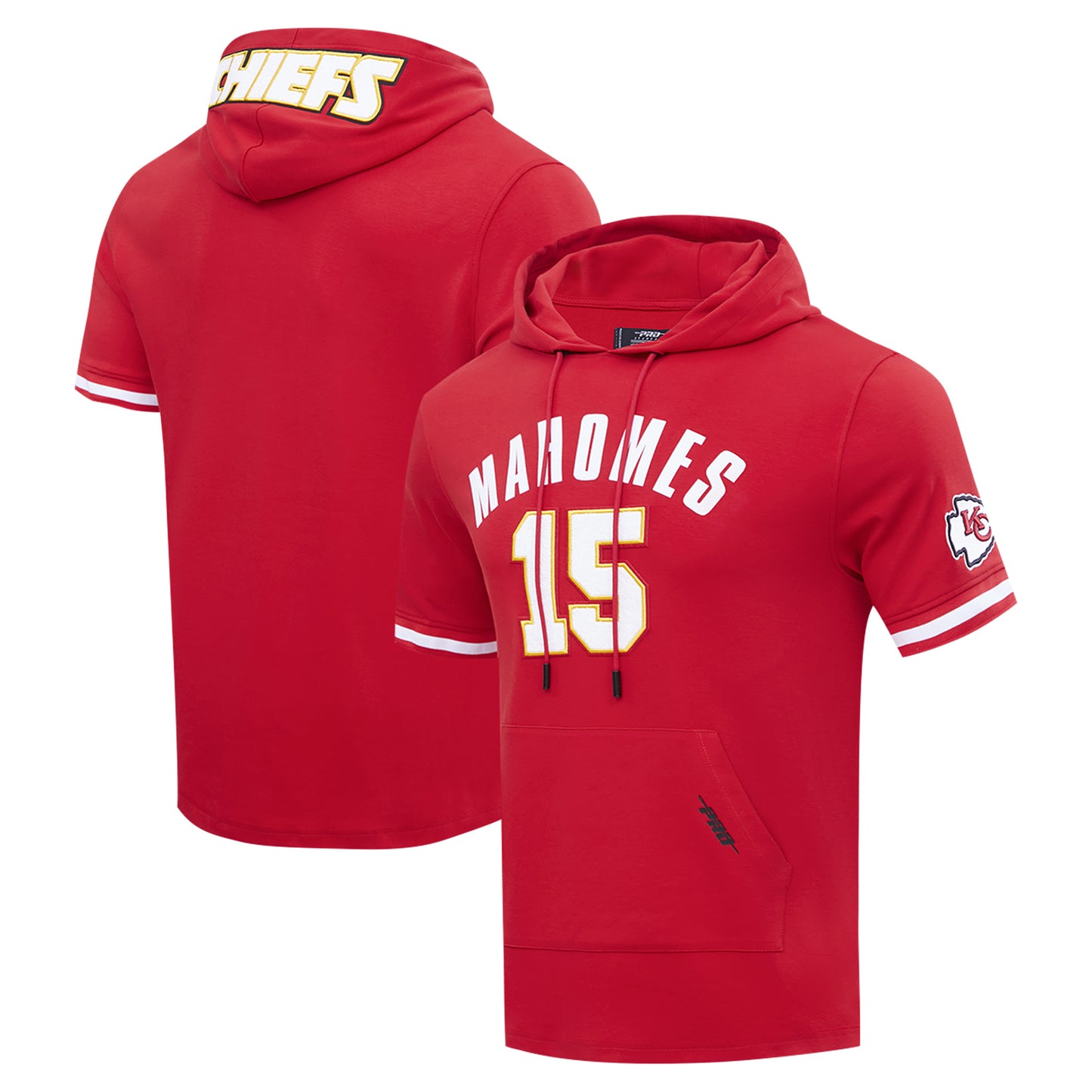 Men's Pro Standard Patrick Mahomes Red Kansas City Chiefs Player Name & Number Hoodie T-Shirt